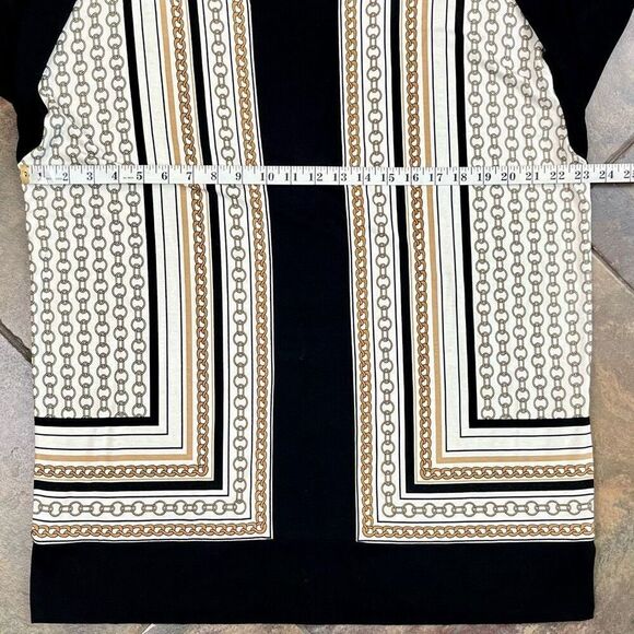 Zenergy By Chico’s Nautical Gold Chain Tunic Top 2 Large 12 - Picture 6 of 9